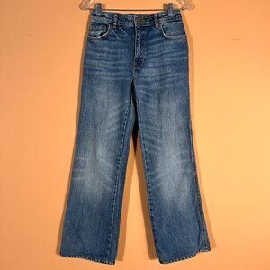 Zara High Waisted Straight Leg Jeans